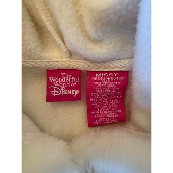 Wonderful World of Disney Eeyore Fleece Pullover Cream Missy Size Medium 8/10 - Picture 5 of 5